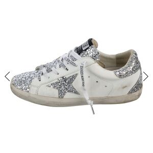 Golden Goose Women’s Silver Glitter Sneakers - RARE